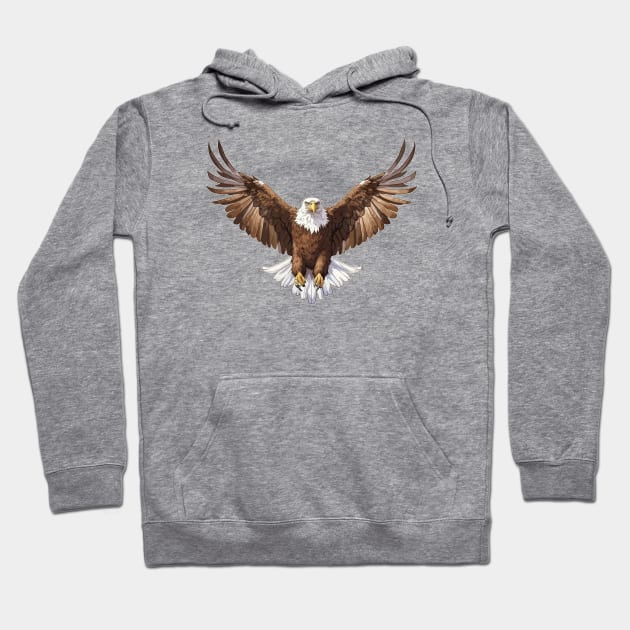 Eagle Spread Wings Hoodie by lospaber